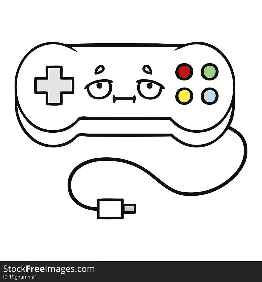 cute cartoon of a game controller. cute cartoon of a game controller