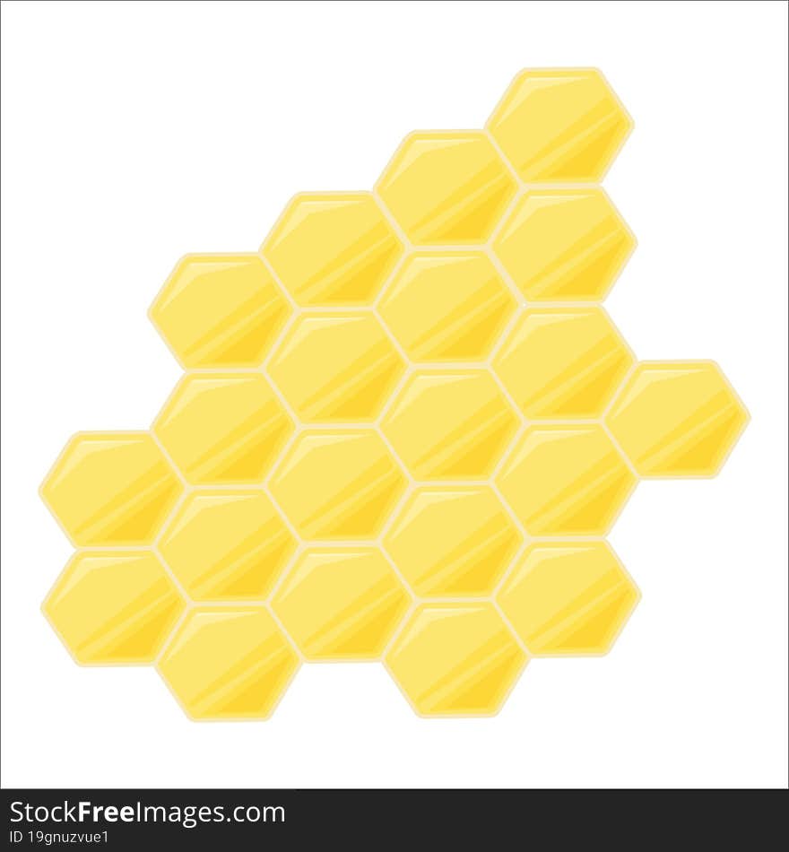 Honeycombs On A White Background. Honeycomb Icon For Your Website Design, Logo, App, UI. Simple  Illustration