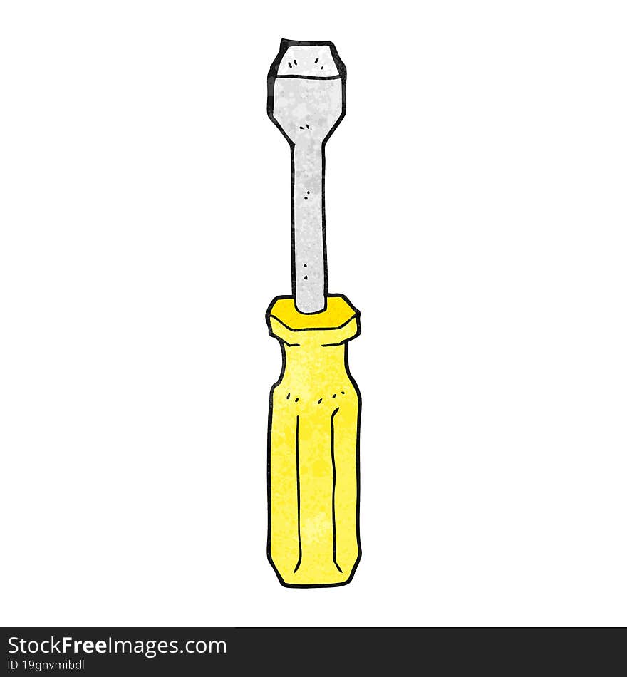 textured cartoon screwdriver