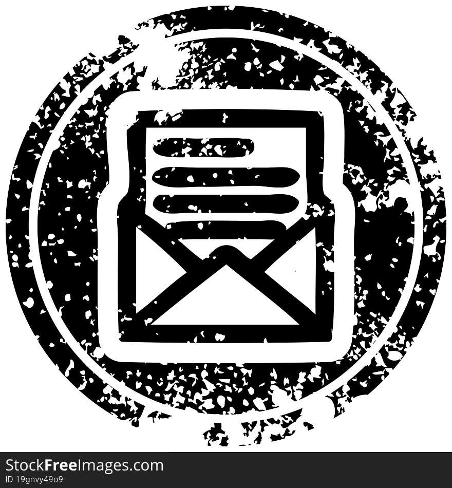 envelope letter distressed icon symbol