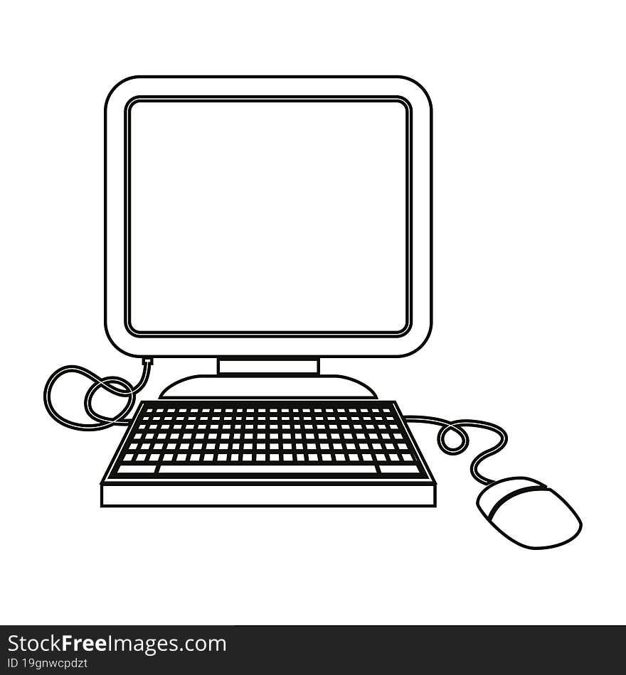 Computer With Mouse