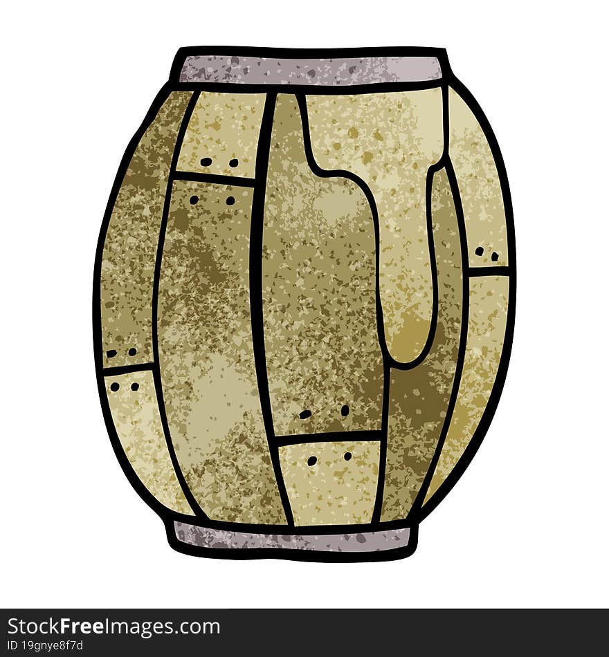 cartoon doodle beer barrel