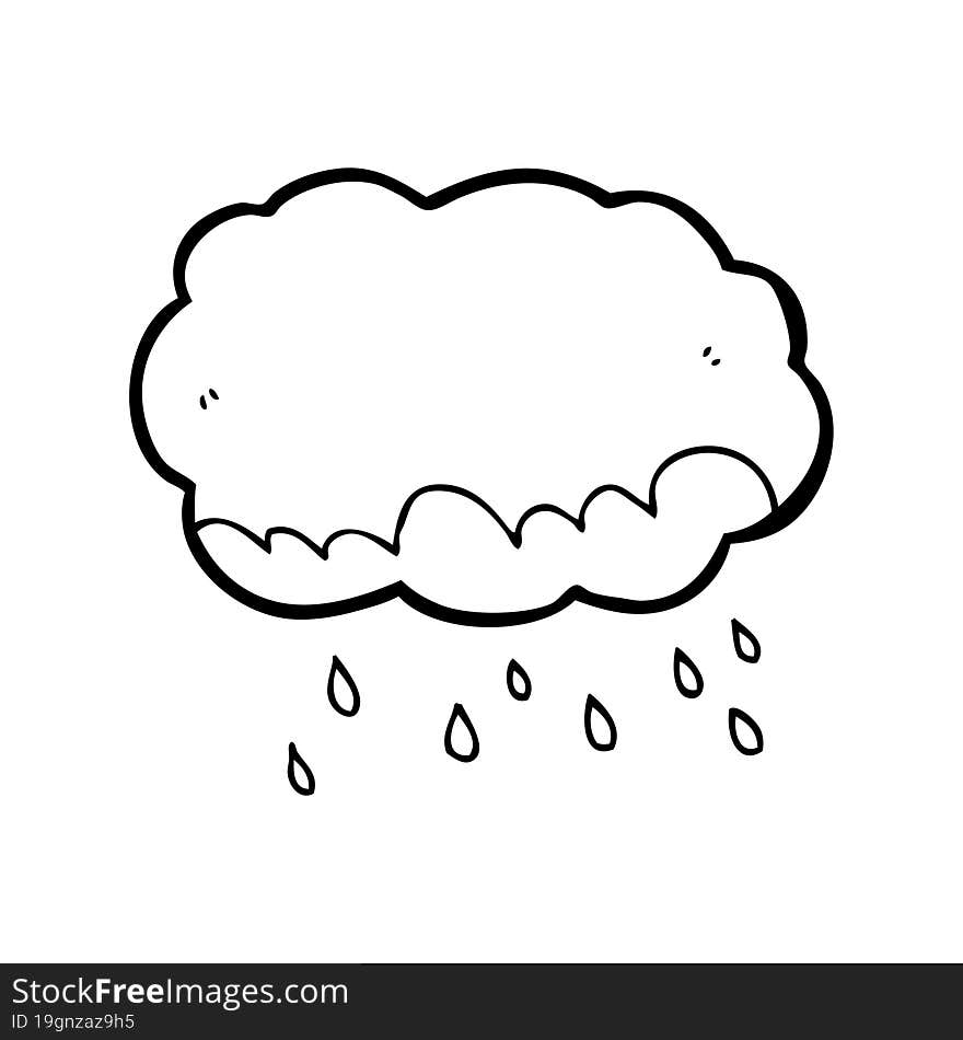 cartoon rain cloud