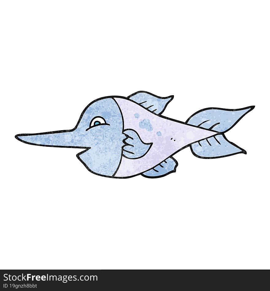 textured cartoon swordfish