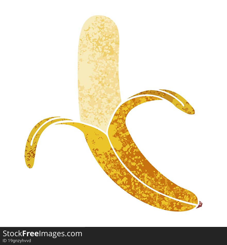 quirky retro illustration style cartoon banana