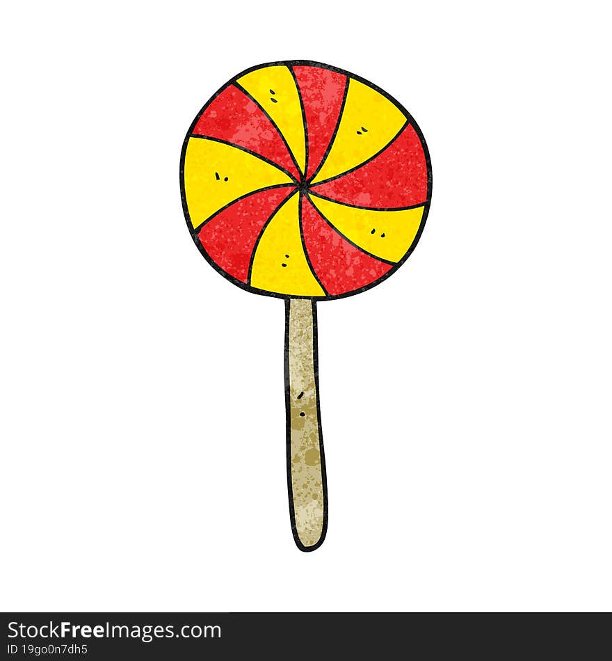 textured cartoon candy lollipop