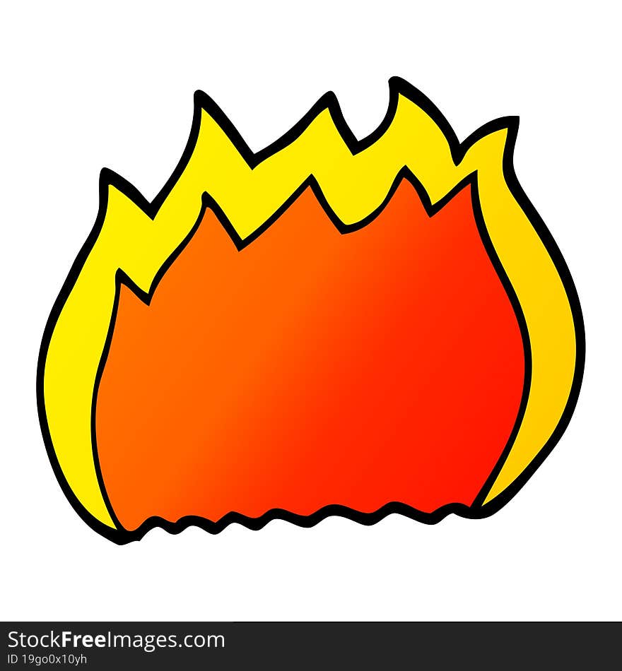 cartoon doodle fire