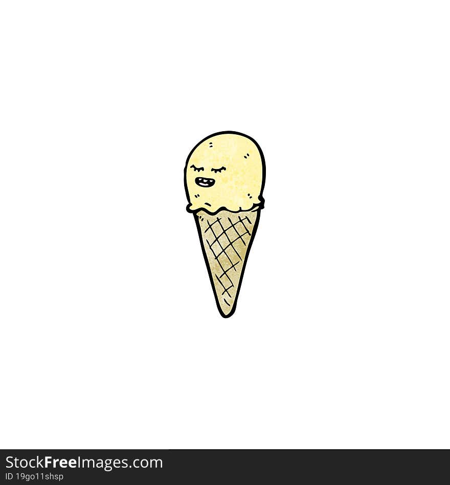 ice cream cone cartoon character