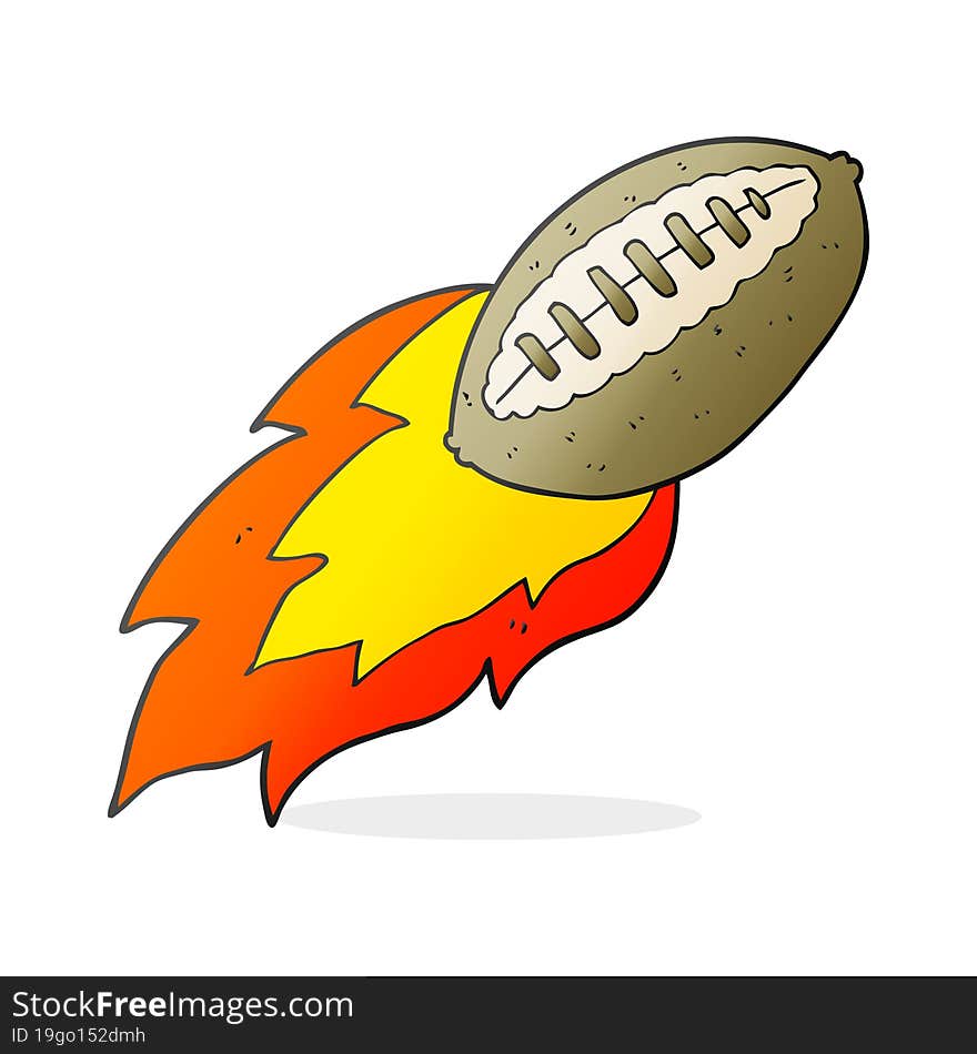 cartoon flying football