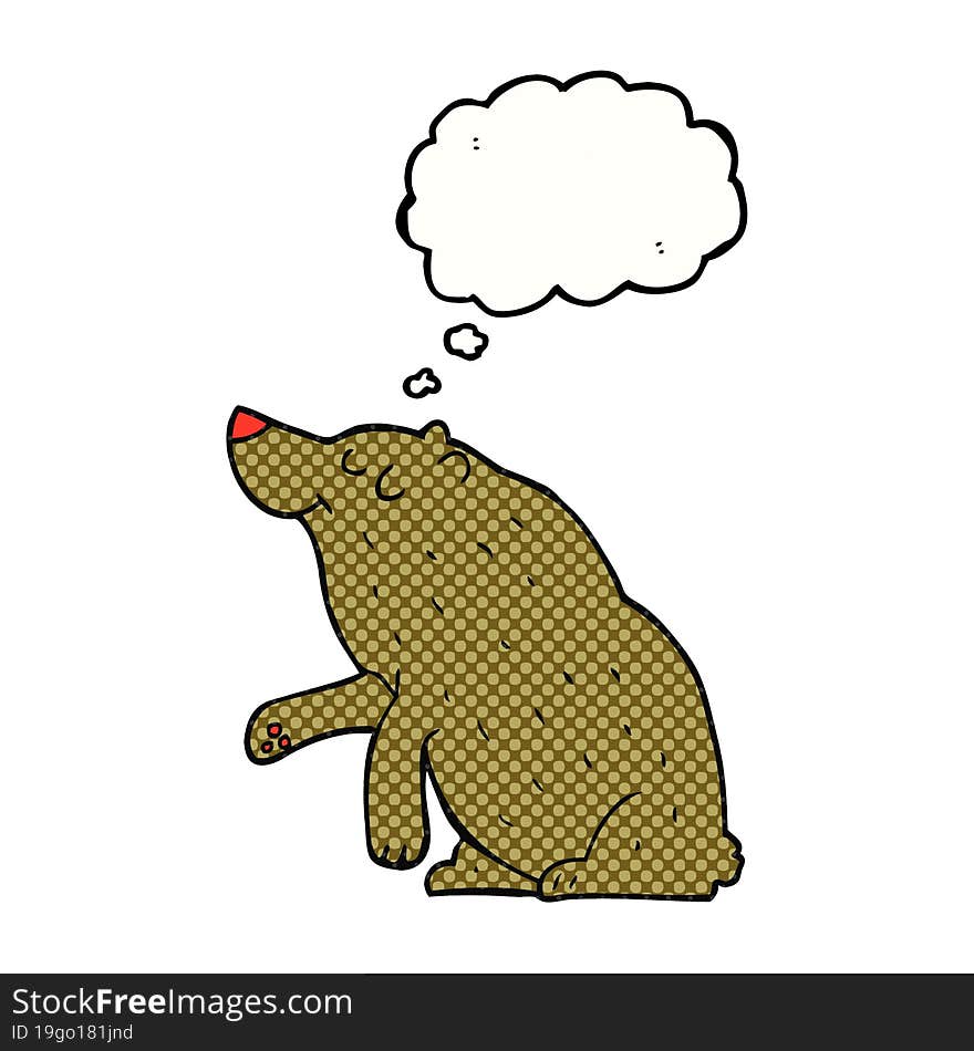 thought bubble cartoon bear