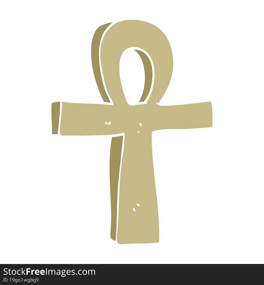 cartoon doodle ankh symbol