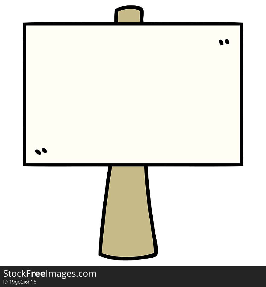 blank sign post