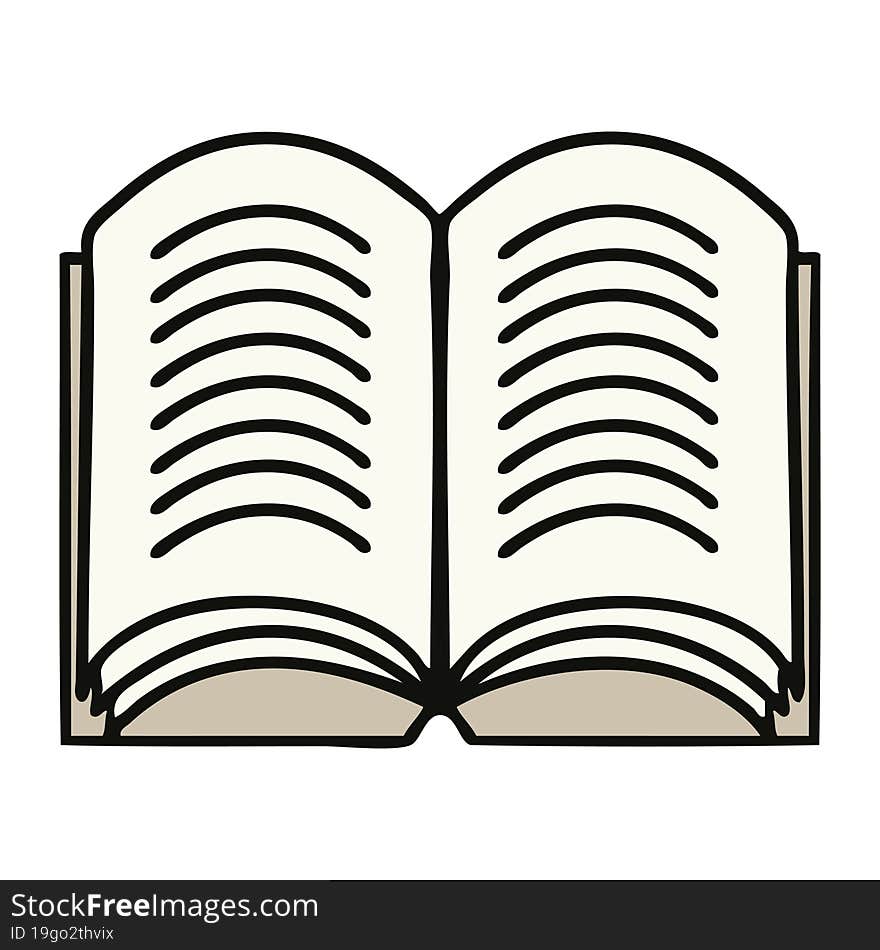 cute cartoon of a open book. cute cartoon of a open book