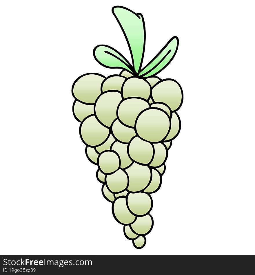 Quirky Gradient Shaded Cartoon Bunch Of Grapes