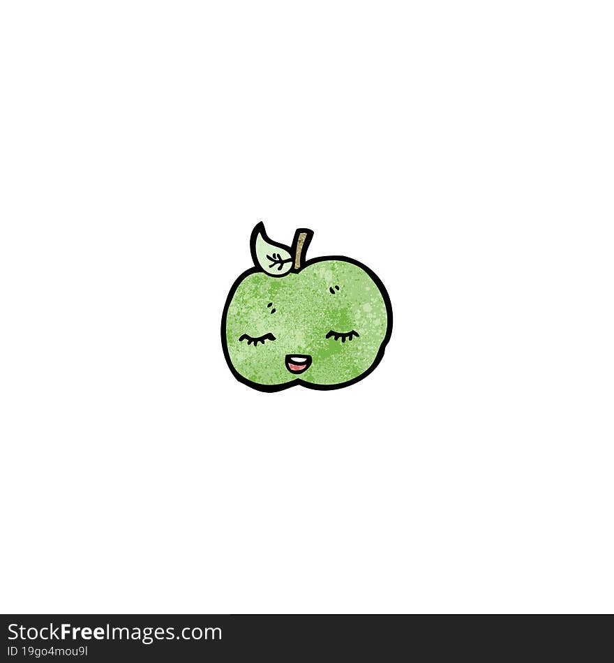 pretty apple cartoon