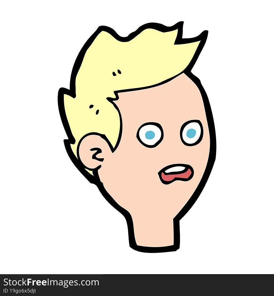 cartoon shocked man