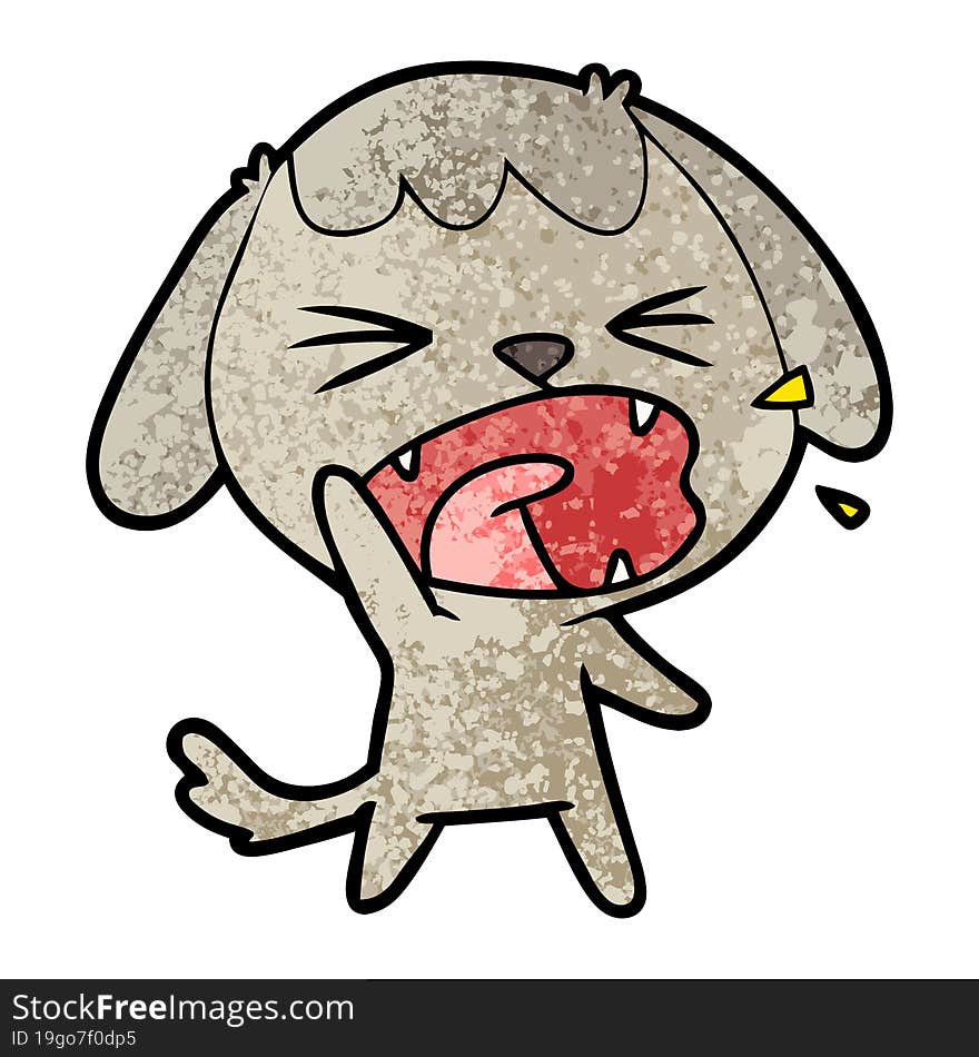 cute cartoon dog barking. cute cartoon dog barking