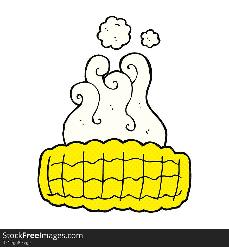 Comic Book Style Cartoon Corn Cob