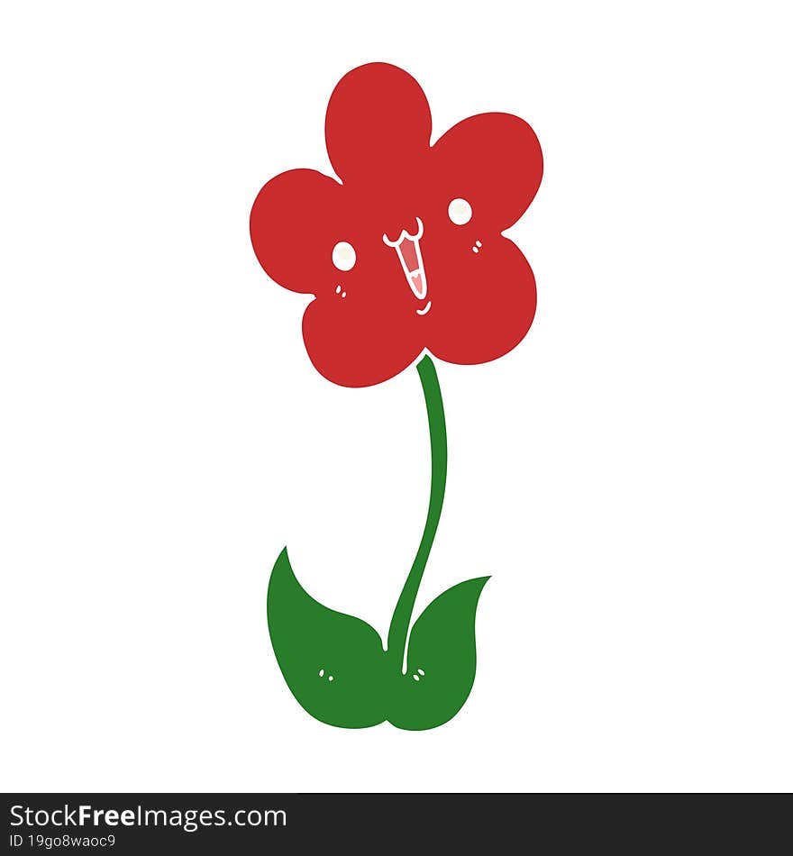 flat color style cartoon flower