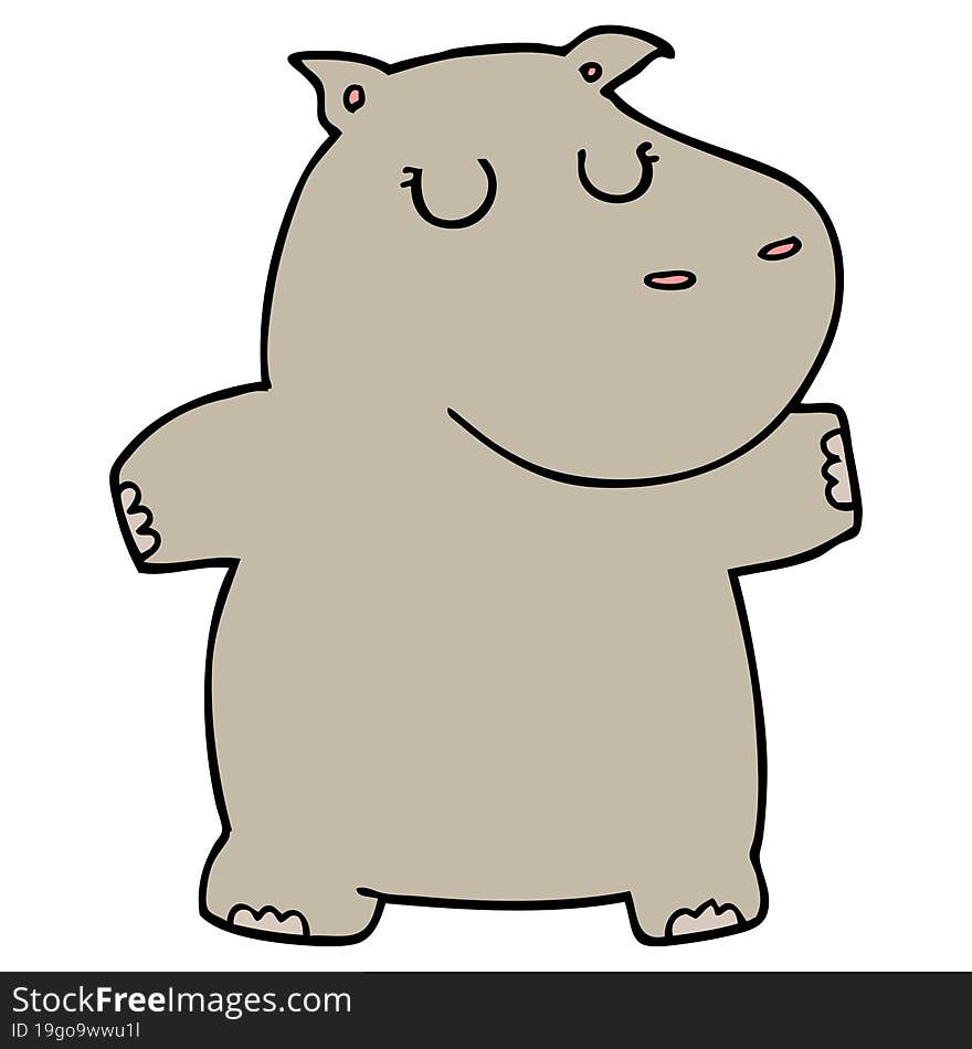 cartoon hippo