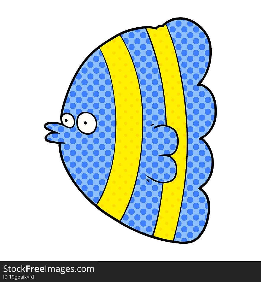 cartoon exotic fish. cartoon exotic fish