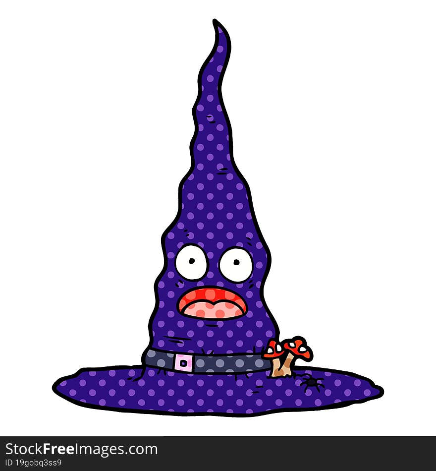 cartoon witchs hat. cartoon witchs hat