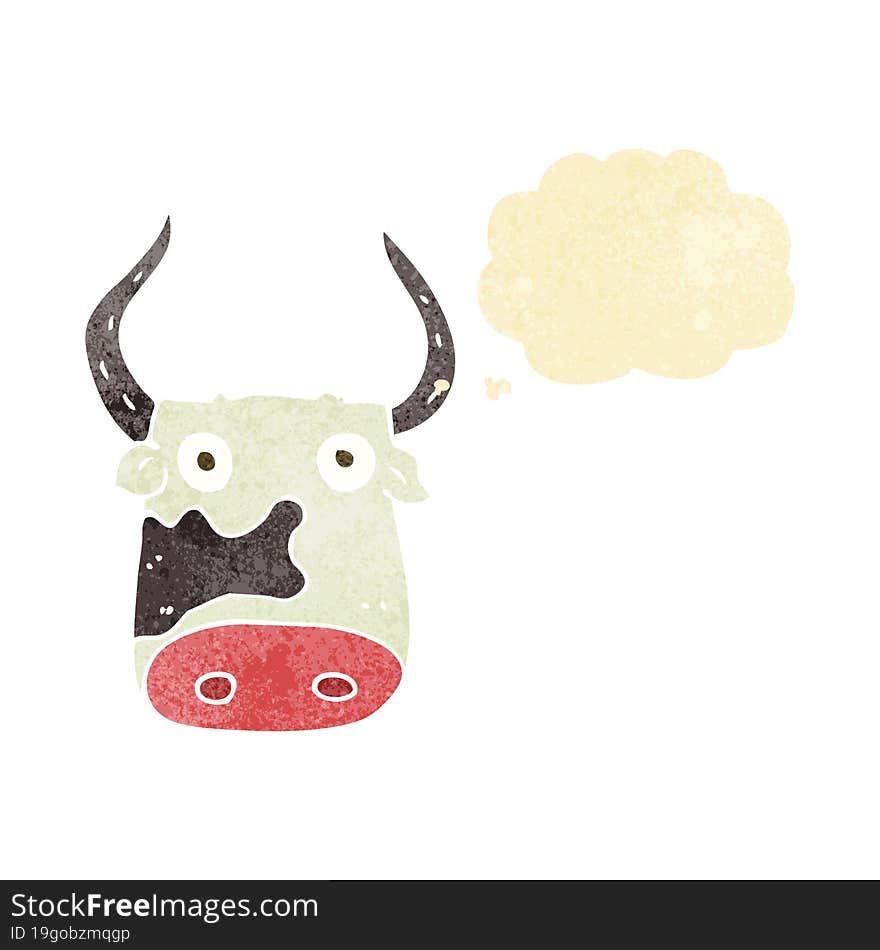 Cartoon Cow With Thought Bubble