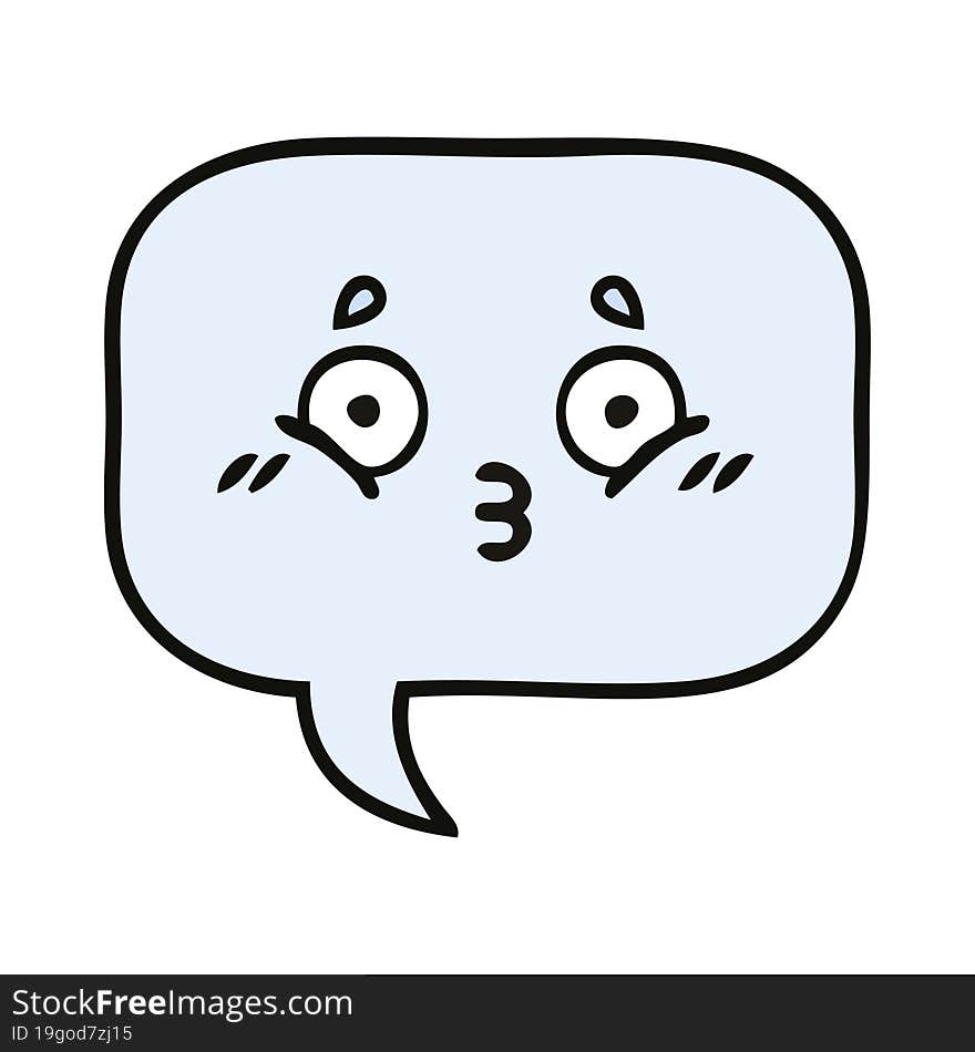 Cute Cartoon Speech Bubble