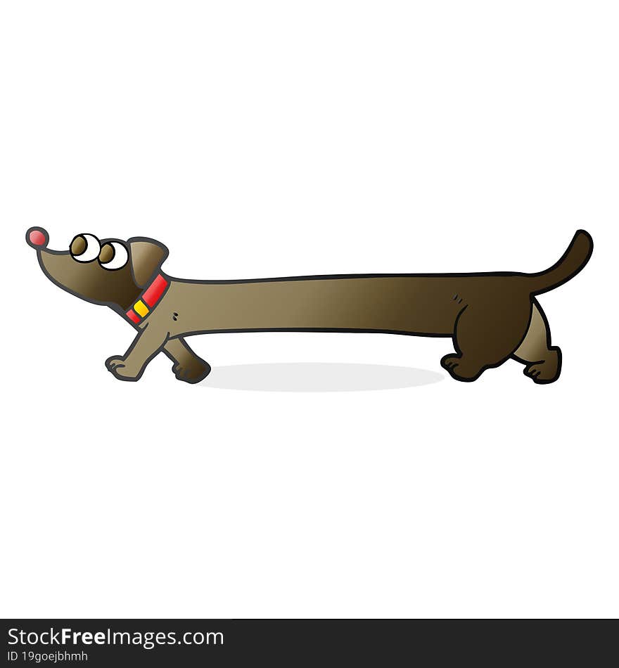 cartoon dachshund