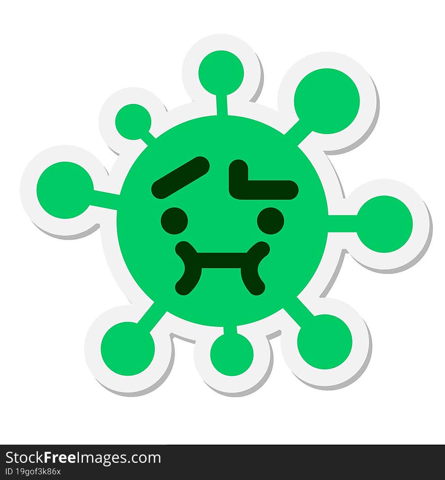 simple curious virus sticker