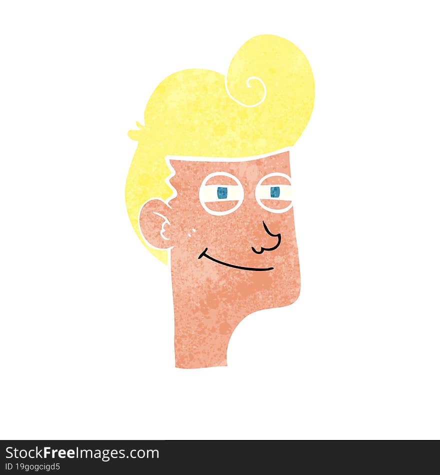 Retro Cartoon Smiling Man