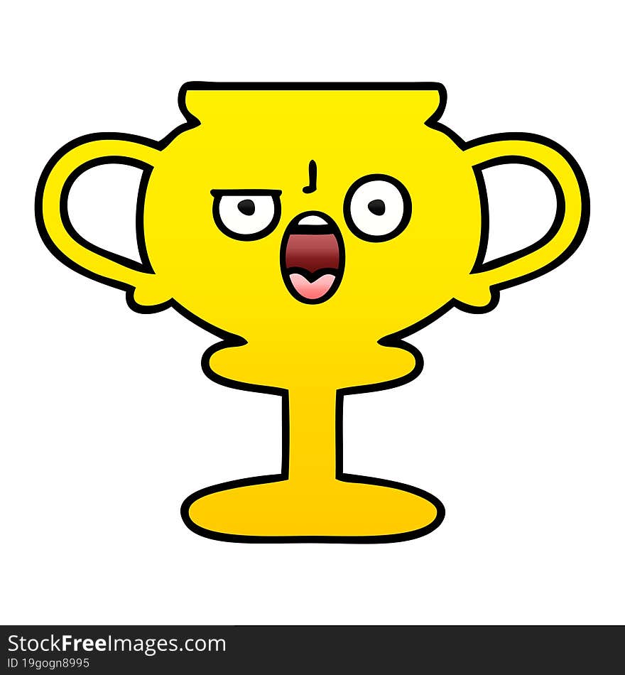 gradient shaded cartoon trophy