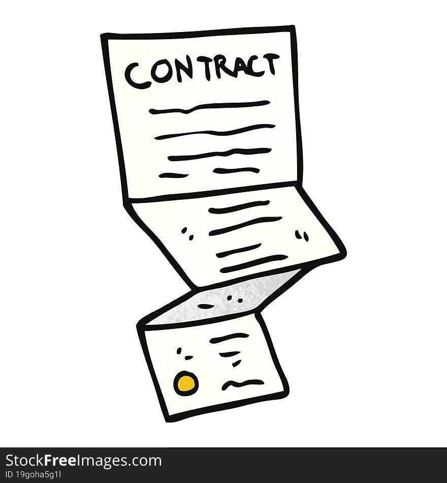 Cartoon Doodle Long Contract