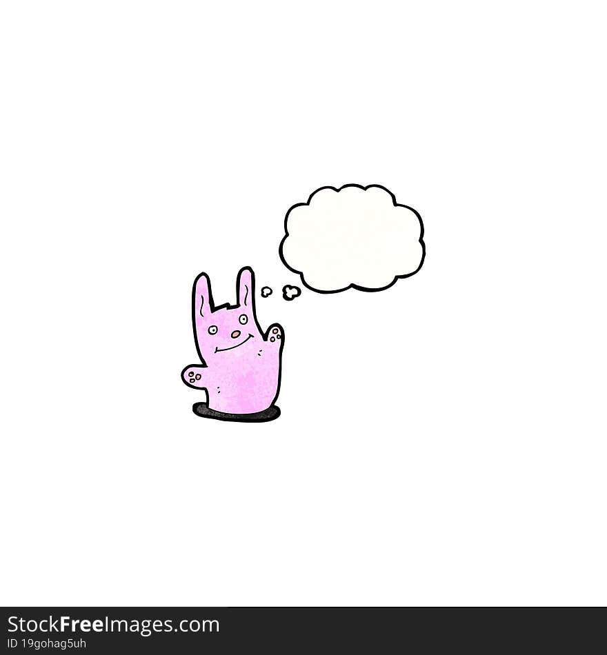 cartoon pink rabbit