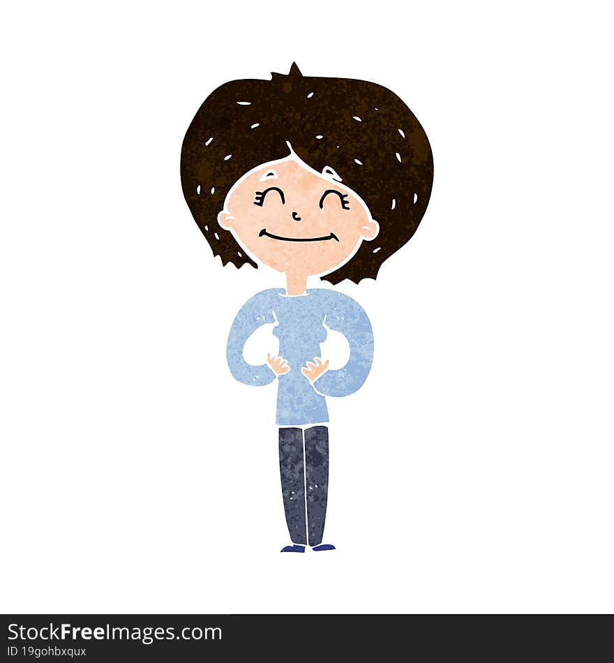 Cartoon Happy Woman