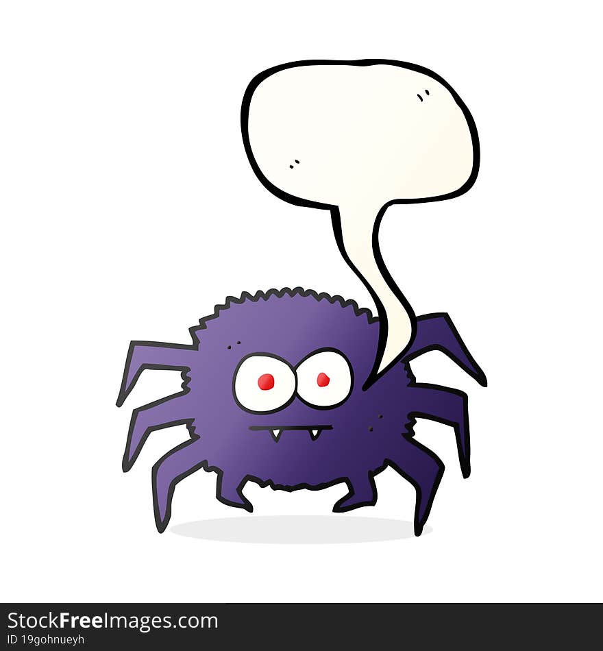 Speech Bubble Cartoon Spider