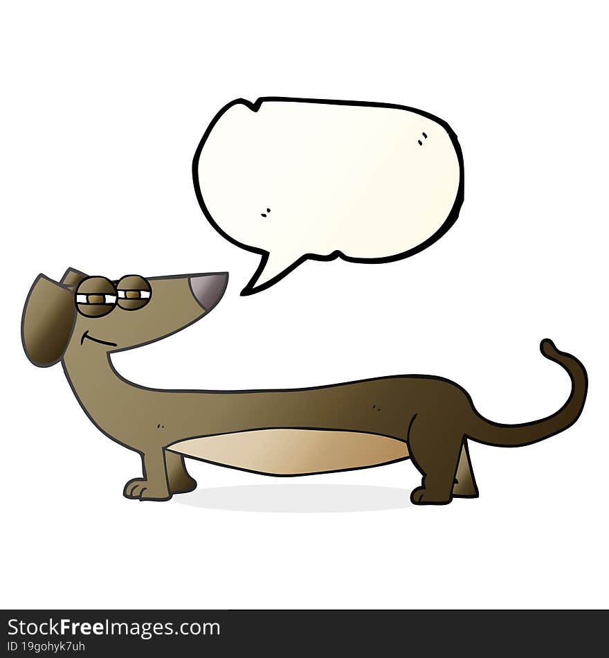 Speech Bubble Cartoon Dachshund