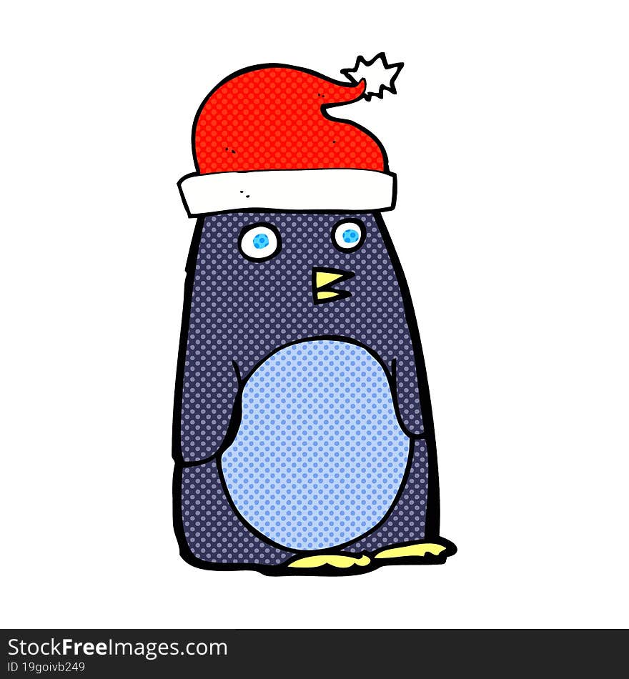 cartoon christmas penguin