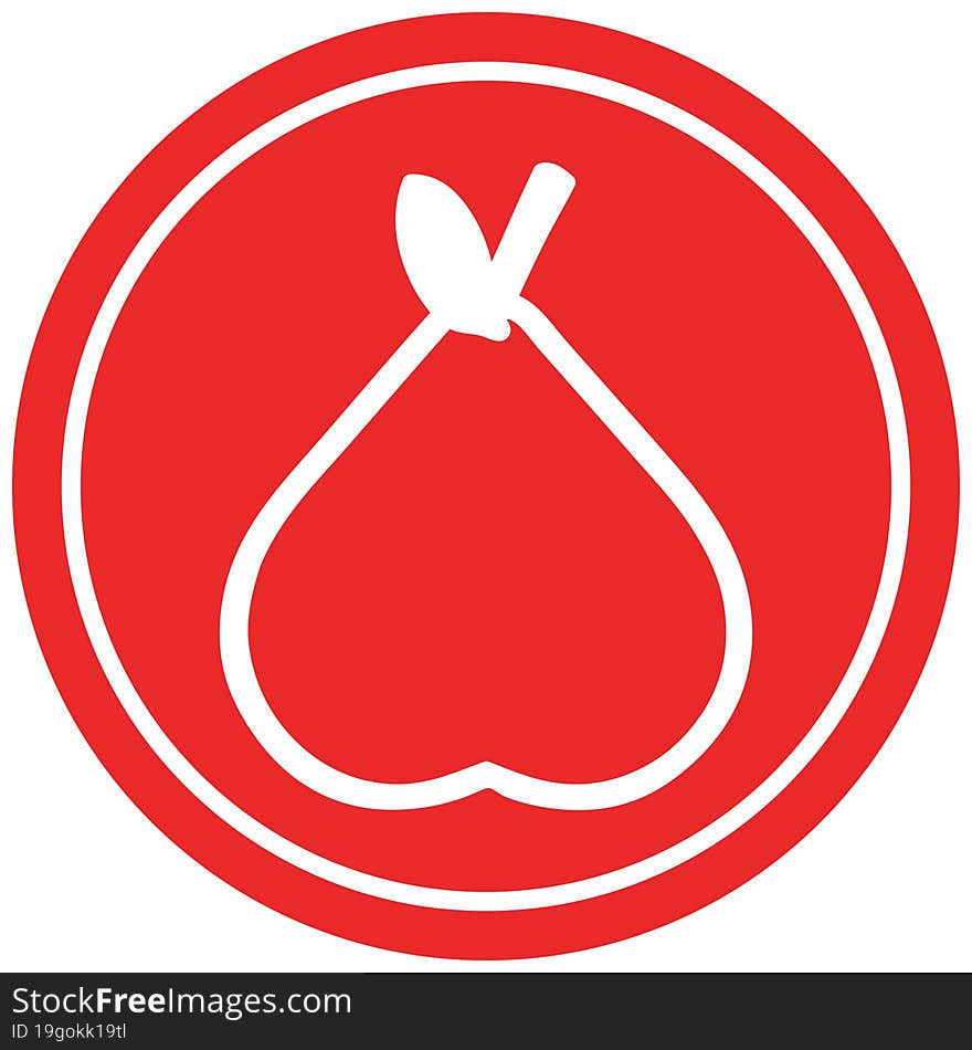 organic pear circular icon