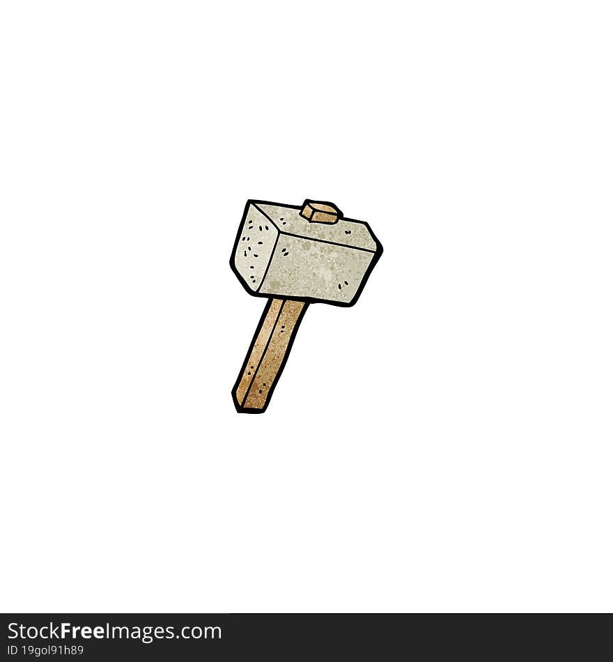 cartoon stone mallet