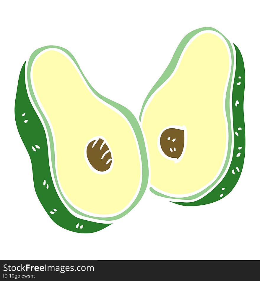 Cartoon Doodle Avocado