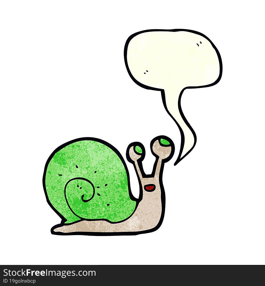 cartoon snail with thought bubble