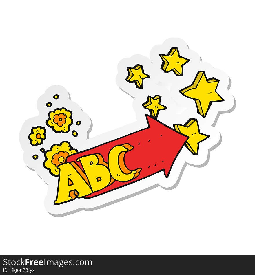 Sticker Of A Cartoon ABC Symbol