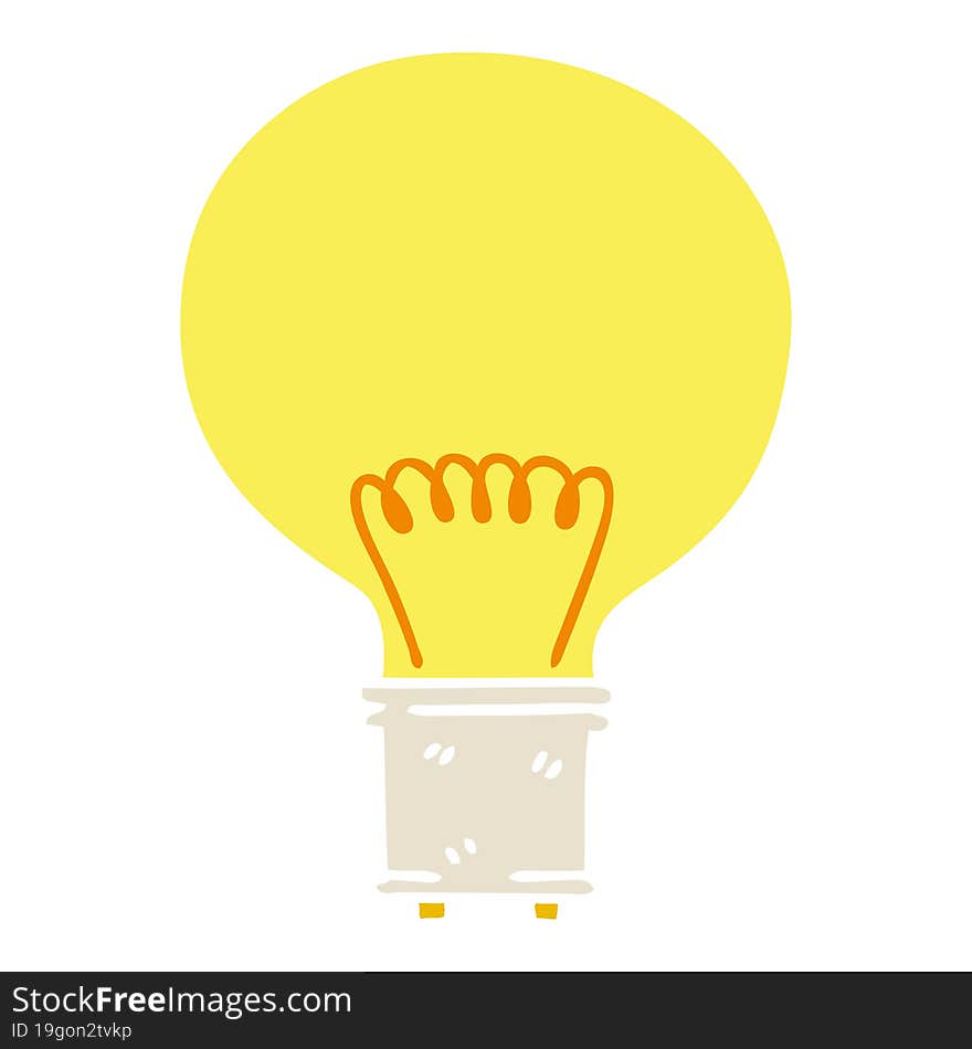 quirky hand drawn cartoon light bulb