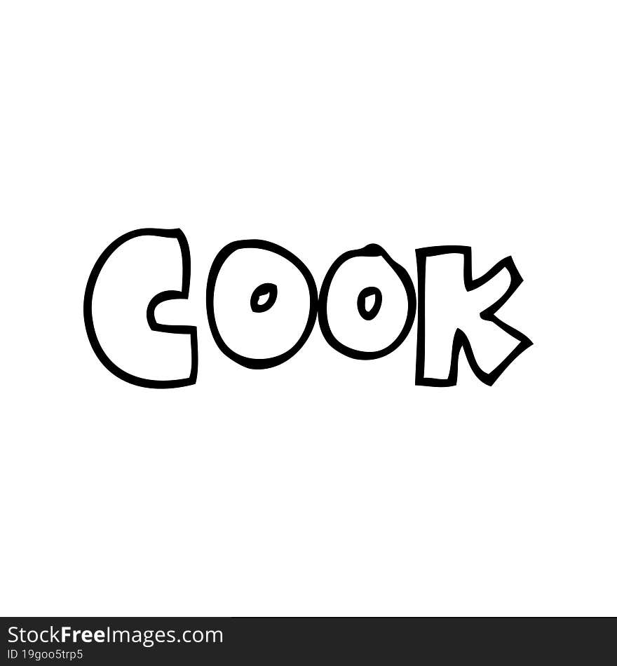 cartoon word cook