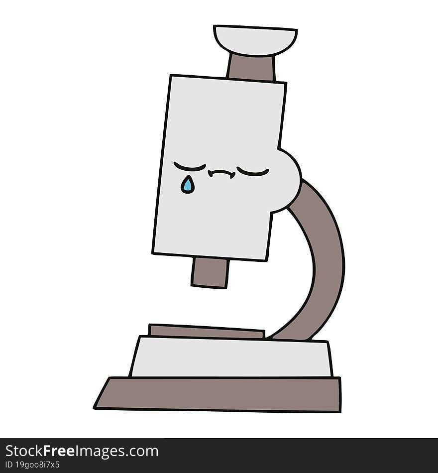 cute cartoon of a microscope. cute cartoon of a microscope