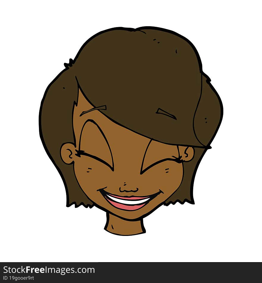 cartoon pretty female face