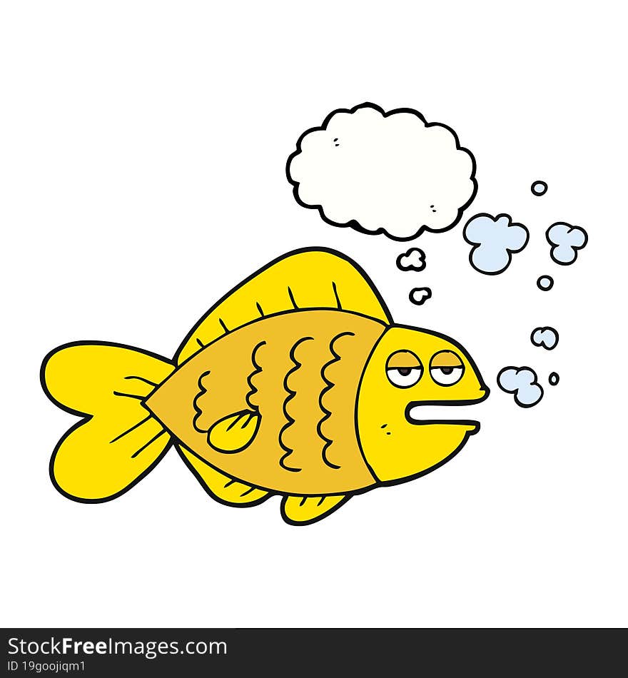 thought bubble cartoon funny fish