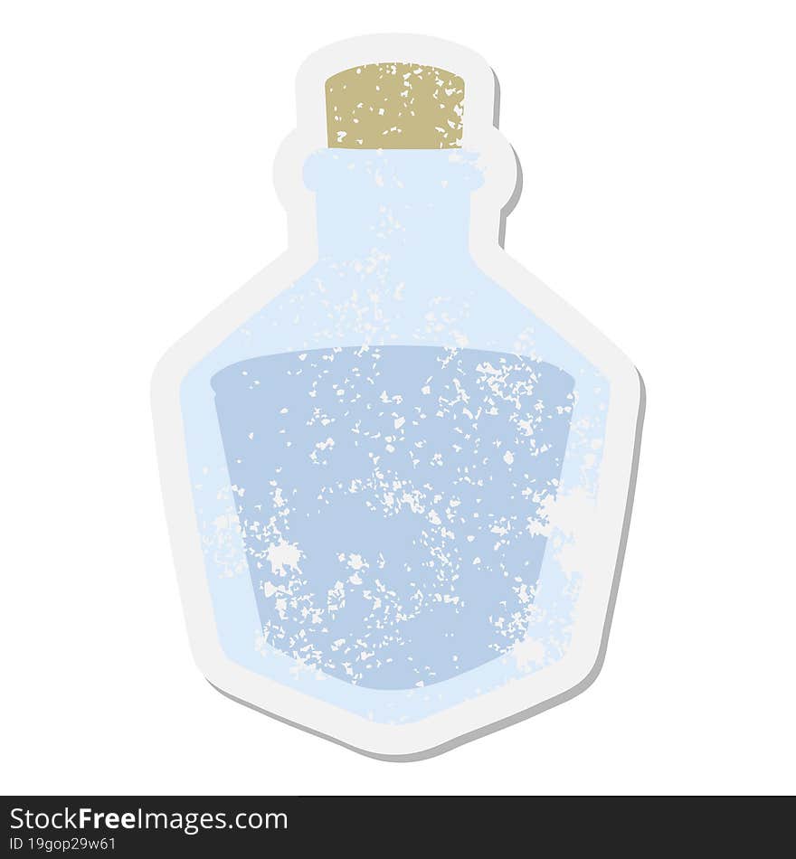 cartoon potion bottle grunge sticker