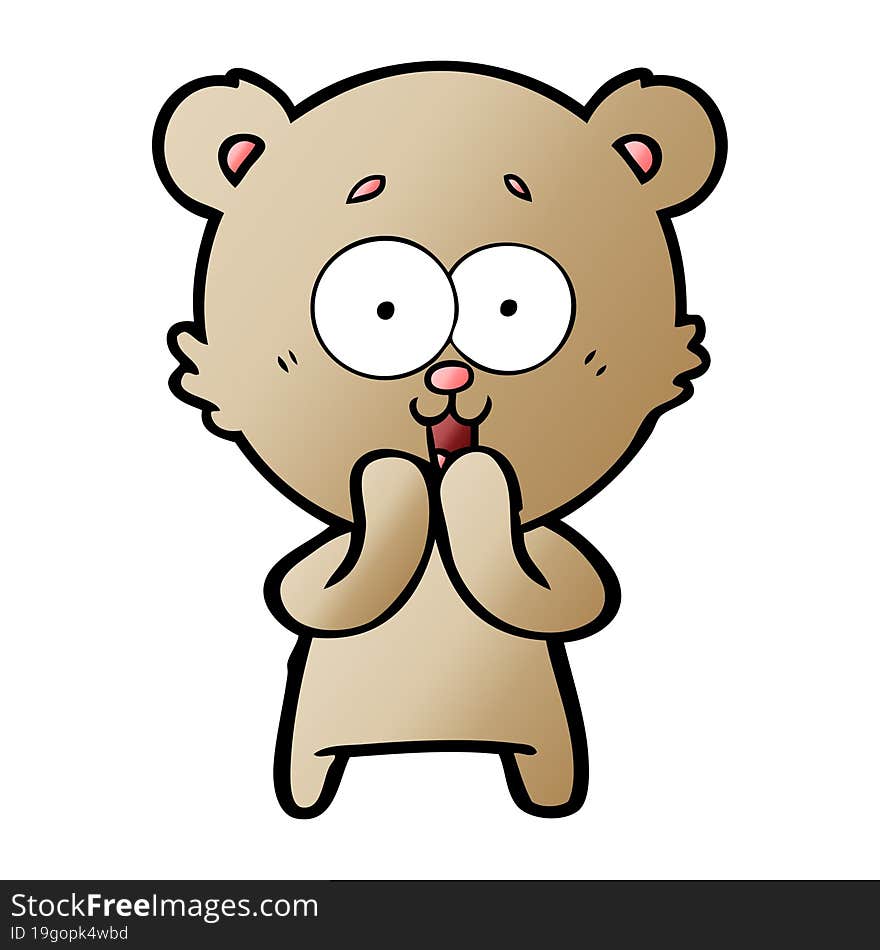 laughing teddy  bear cartoon. laughing teddy  bear cartoon